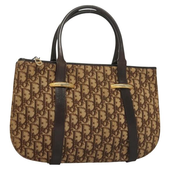 DIOR Trotter Canvas Hand Bag Brown - Picture 1 of 12